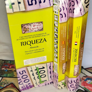 Incienso Riqueza (Almizcle) Hexagonal 20 Varillas 26 G.