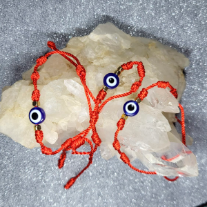 PULSERA ROJA DE 7 NUDOS Y OJO TURCO