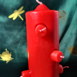 Velón 7 Mechas Rojo (Tumba Trabajos)