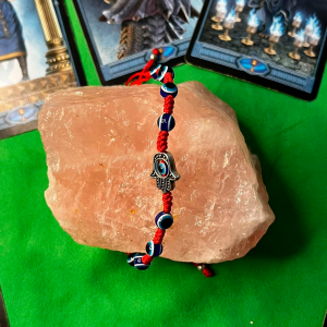 Pulsera de 7 nudos, Ojo turco y Mano de Fátima